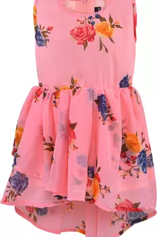 Pink Georgette stitched    dress