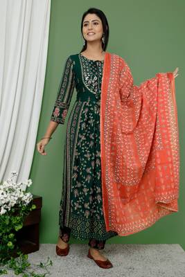 Women's Beautiful Rayon Anarkali Gown  3