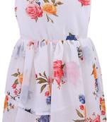 White Georgette stitched    dress