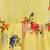 Yellow Georgette stitched    dress