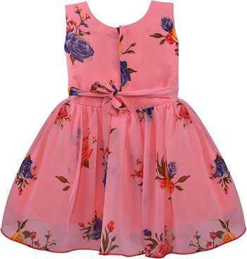 Pink Georgette stitched    dress 2