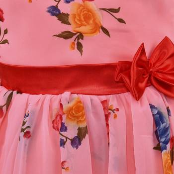 Pink Georgette stitched    dress 3