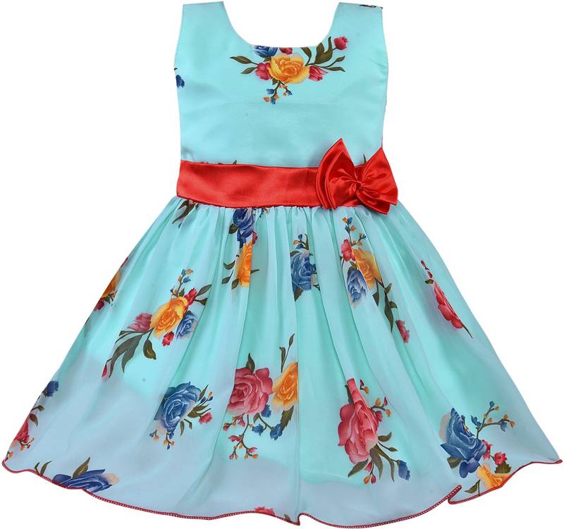 blue Georgette stitched    dress