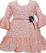 Orange Georgette stitched    dress