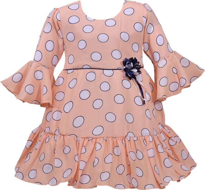 Orange Georgette stitched    dress