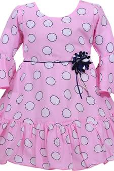 Pink Georgette stitched    dress