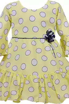 Yellow Georgette stitched    dress