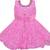 Pink Net stitched    dress