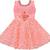 Orange Net stitched    dress