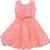 Orange Net stitched    dress