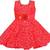 Red Net stitched    dress