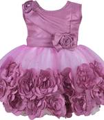 Purple Net stitched    dress