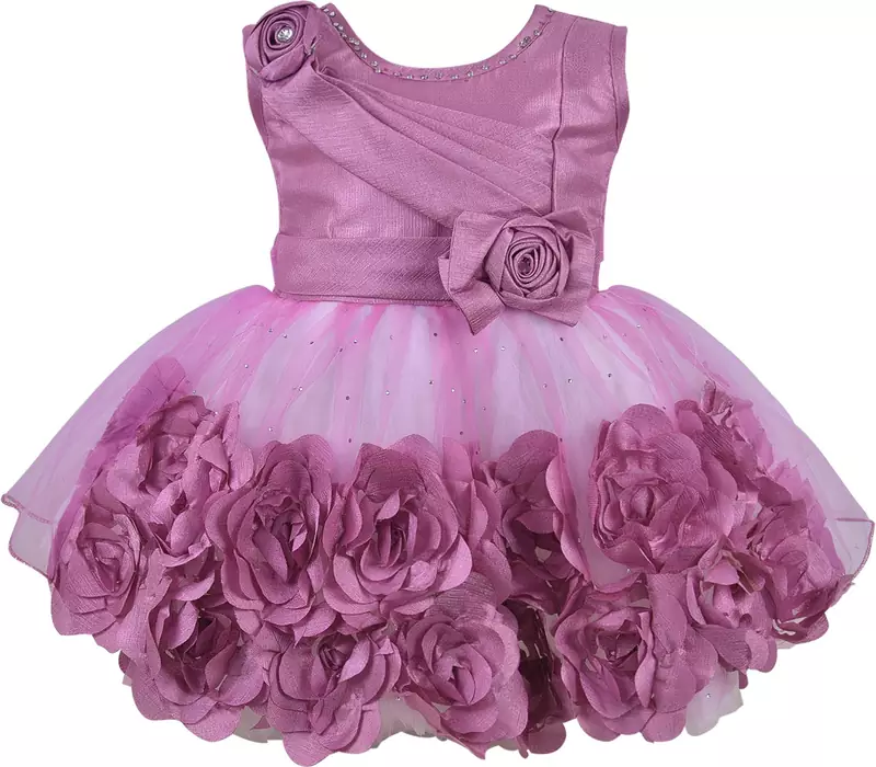 Purple Net stitched    dress