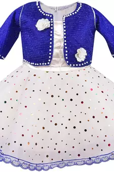 blue Net stitched    dress