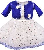 blue Net stitched    dress