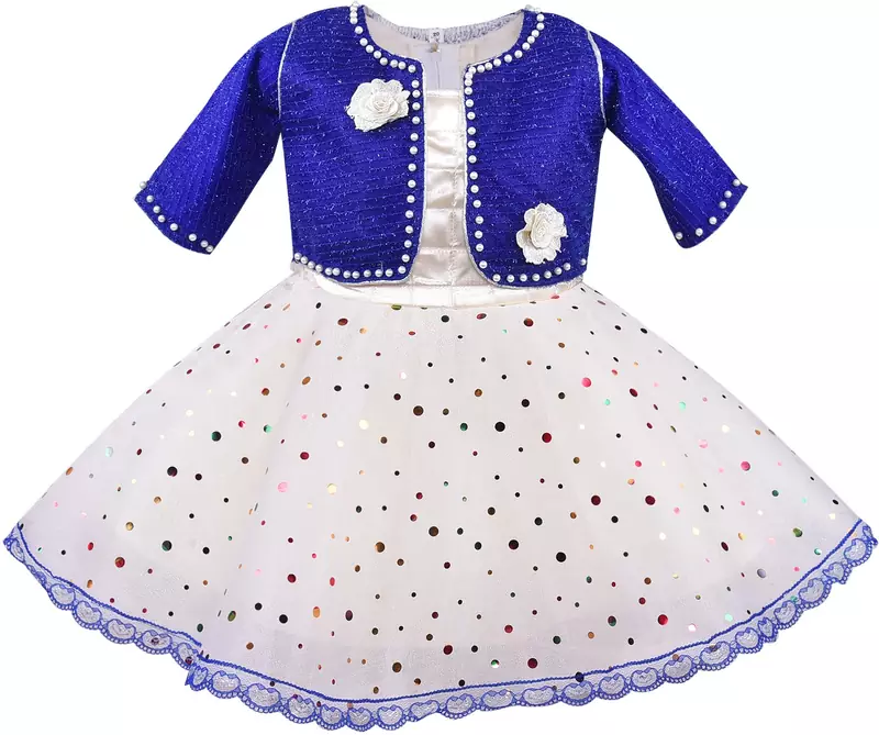blue Net stitched    dress