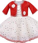 Red Net stitched    dress