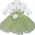 Green Net stitched    dress