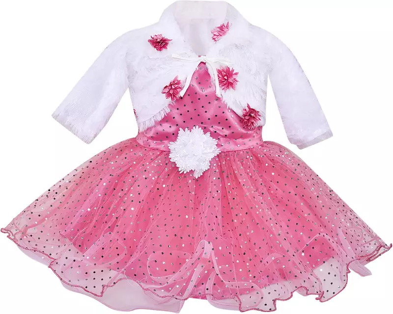 Pink Net stitched    dress