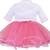 Pink Net stitched    dress