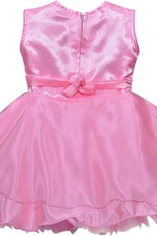 Pink Net stitched    dress