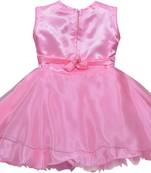 Pink Net stitched    dress