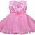 Pink Net stitched    dress