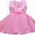 Pink Net stitched    dress