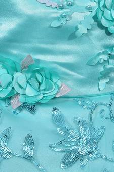 blue Net stitched    dress