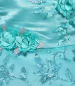 blue Net stitched    dress