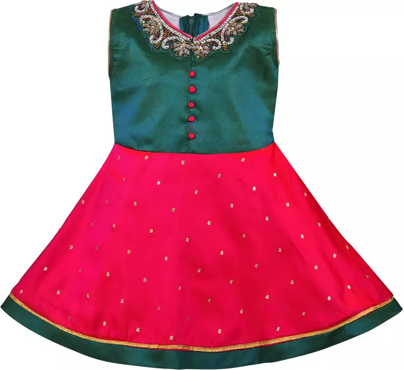 Green satin stitched    dress