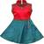 Red satin stitched    dress