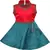 Red satin stitched    dress