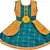 Green satin stitched    dress