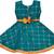 Green satin stitched    dress
