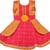 Red satin stitched    dress