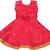 Red satin stitched    dress