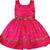 Pink satin stitched    dress