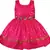 Pink satin stitched    dress