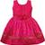 Pink satin stitched    dress