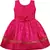 Pink satin stitched    dress