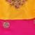 Yellow satin stitched    dress