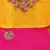 Yellow satin stitched    dress