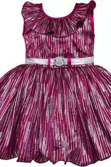 Purple satin stitched    dress