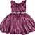 Purple satin stitched    dress