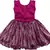 Purple satin stitched    dress