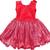 Red satin stitched    dress
