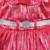 Red satin stitched    dress