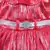 Red satin stitched    dress