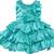 blue satin stitched    dress